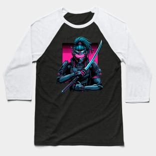 Cyberpunk Samurai Baseball T-Shirt